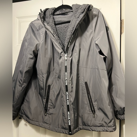 MICHAEL Michael Kors Jackets & Blazers - Michael Kors Sherpa Lined Hooded Coat, XL